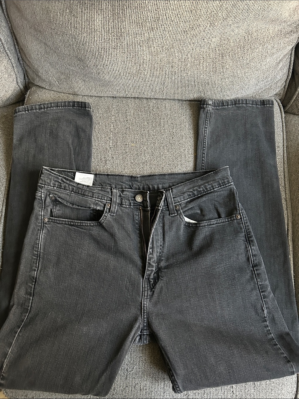 Levi's Black Denim Jeans with Brass Hardware 505 34x32